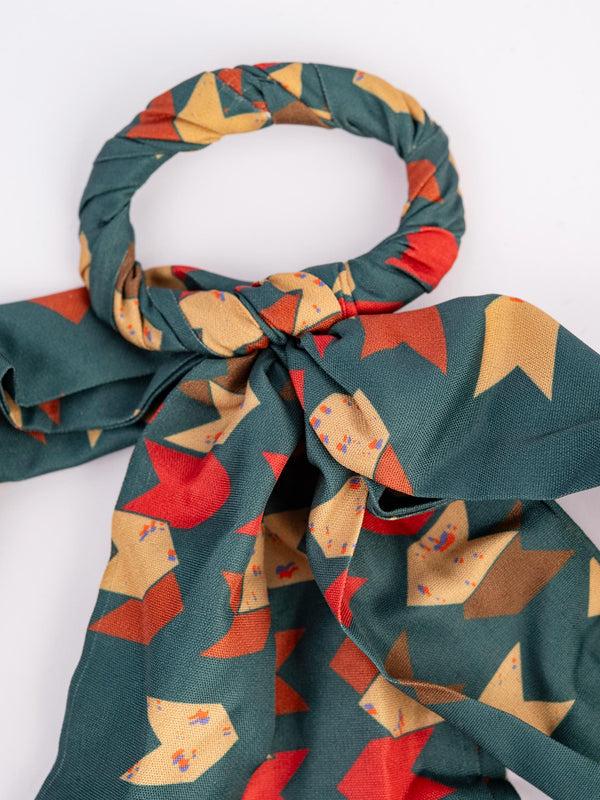 Limelight Printed Hair Bun Pin With Tail