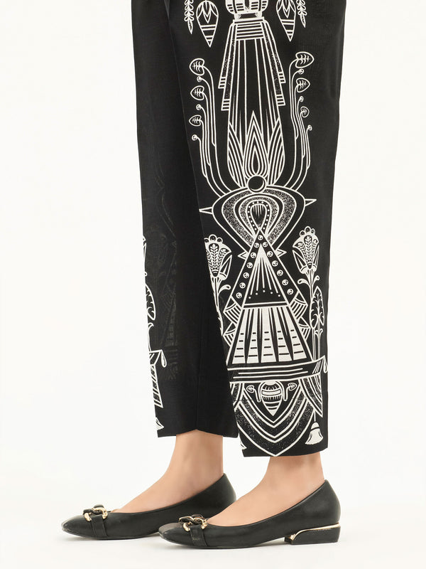 Limelight Printed Khaddar Trousers(Pret)
