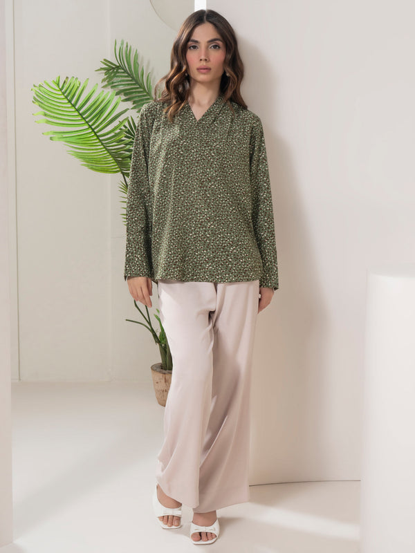 Limelight Printed Silk Top