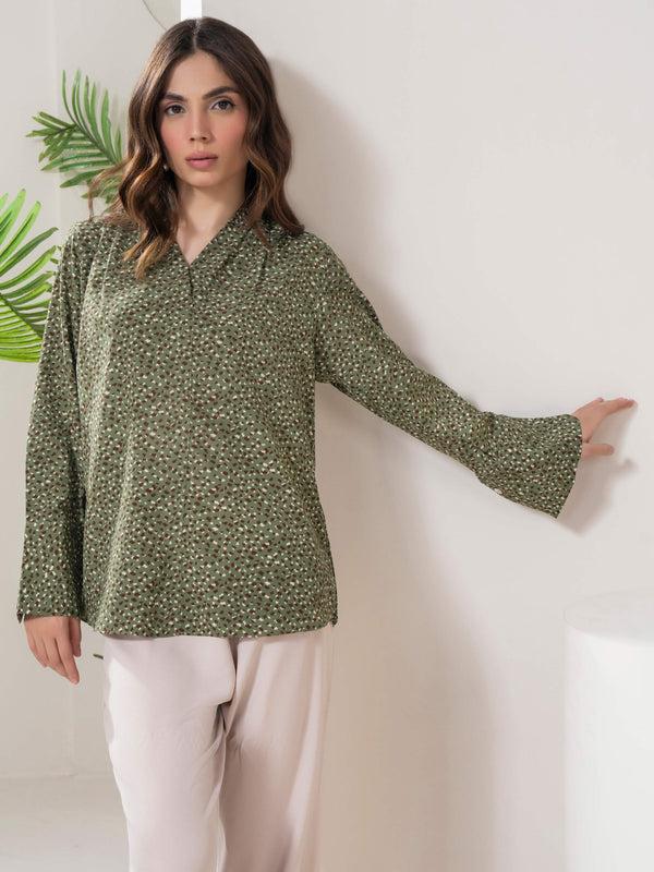 Limelight Printed Silk Top