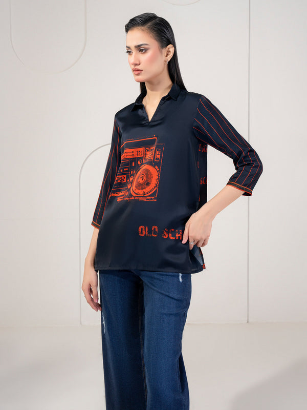 Limelight Printed Silk Top