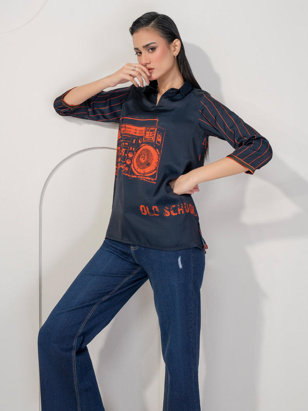 limelight Printed Silk Top