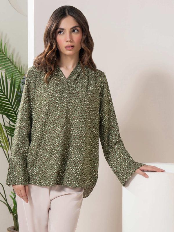 limelight Printed Silk Top