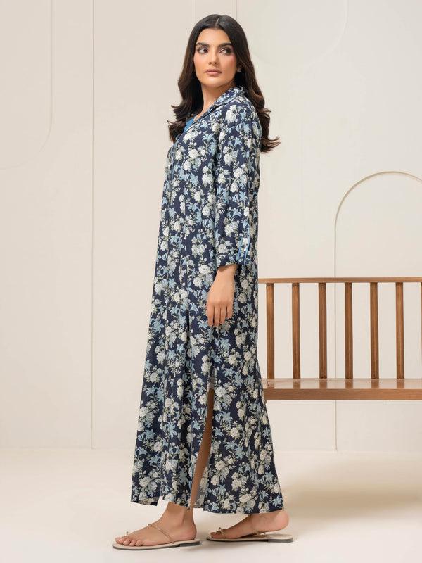 Limelight Printed Viscose Dress (Pret) Navy