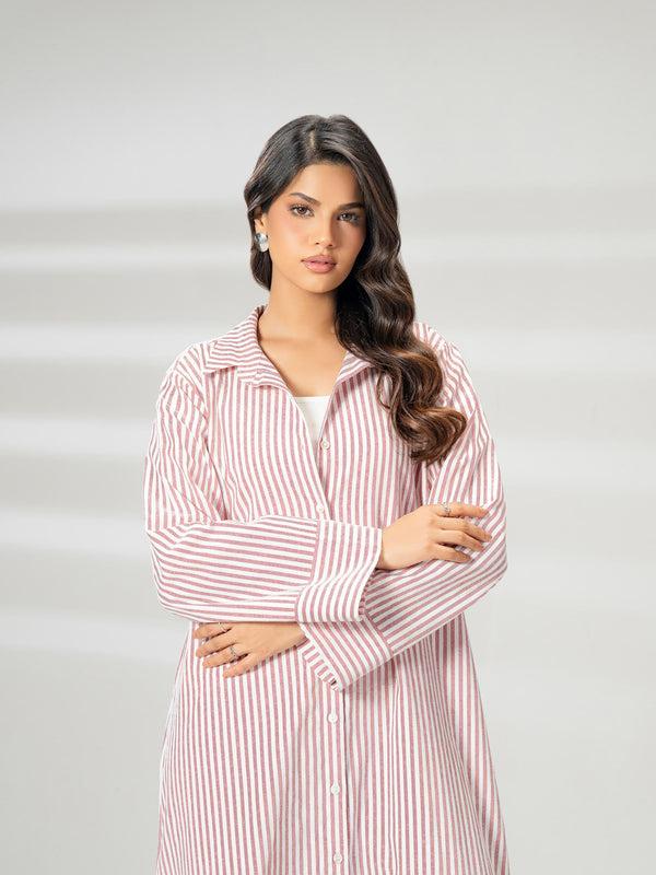 Limelight Printed Yarn Dyed Dress Brown