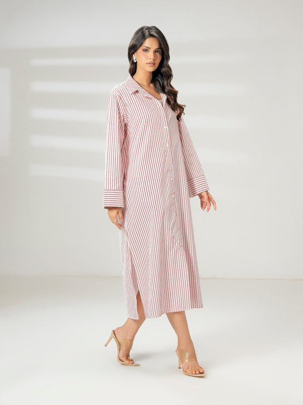 Limelight Printed Yarn Dyed Dress Brown