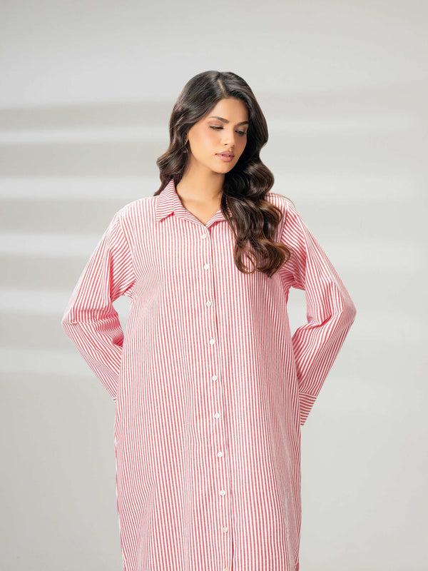 Limelight Printed Yarn Dyed Dress Pink