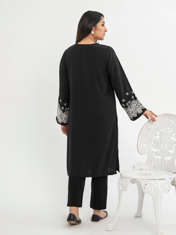 Limelight Raw Silk Shirt-Embroidered (Pret)