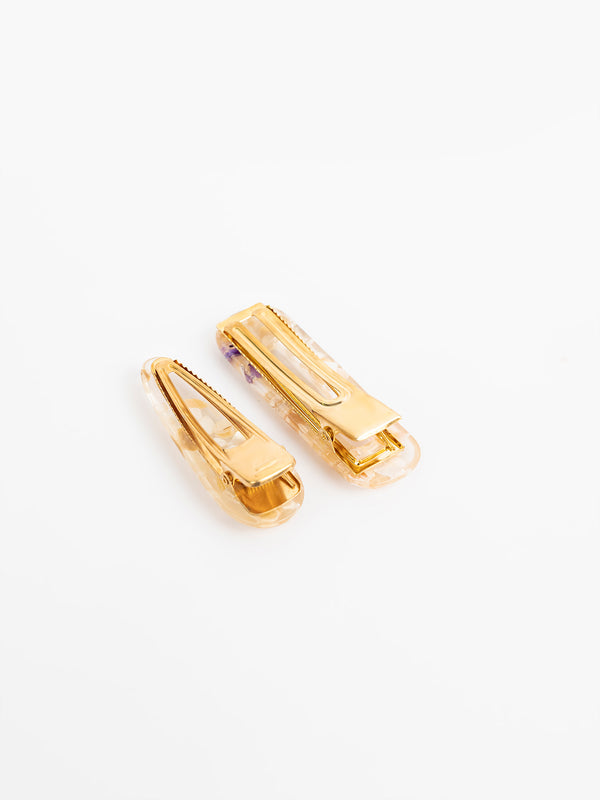 Limelight Resin Art Hair Clips