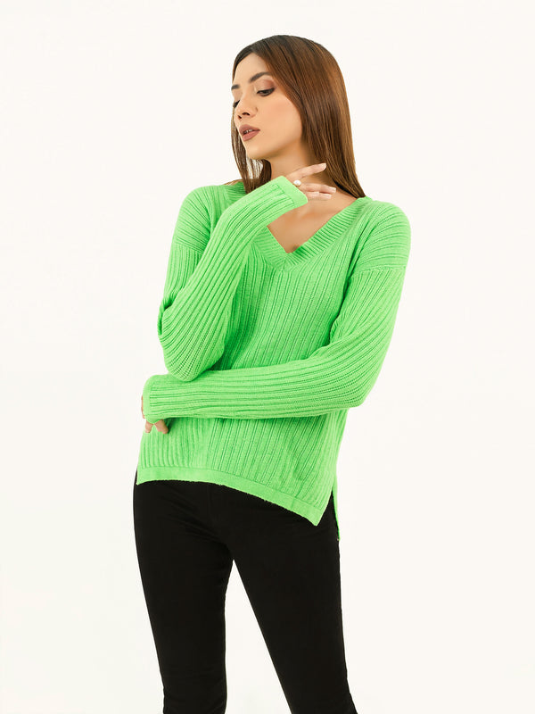 Limelight Ribbed Knit Sweater