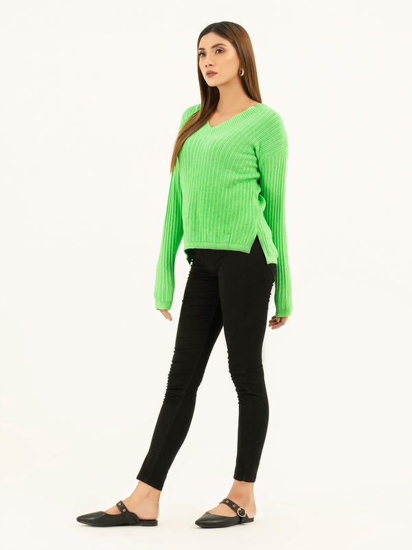 Limelight Ribbed Knit Sweater