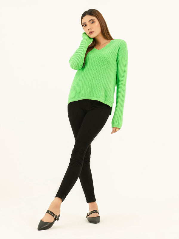 limelight Ribbed Knit Sweater