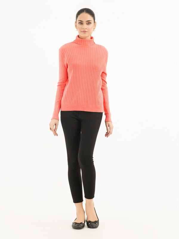 Limelight Ribbed Turtle Neck Sweater