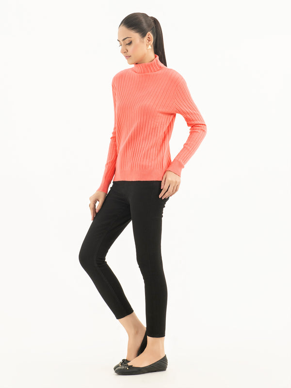Limelight Ribbed Turtle Neck Sweater
