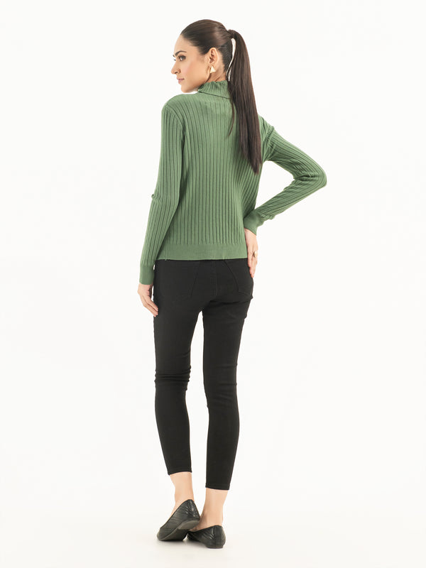 Limelight Ribbed Turtle Neck Sweater