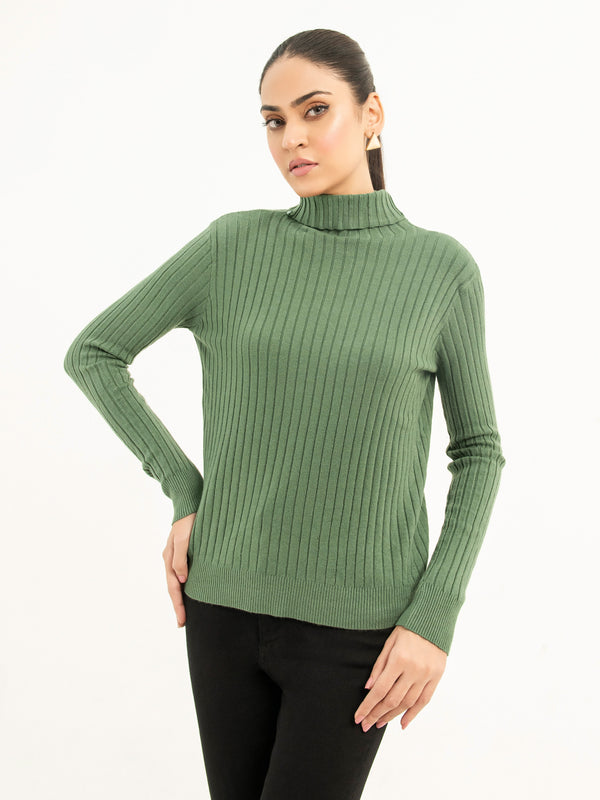 limelight Ribbed Turtle Neck Sweater