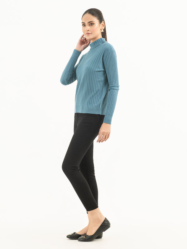 Limelight Ribbed Turtle Neck Sweater