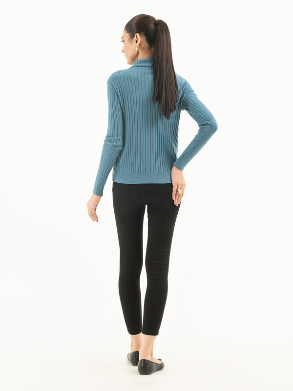 Limelight Ribbed Turtle Neck Sweater