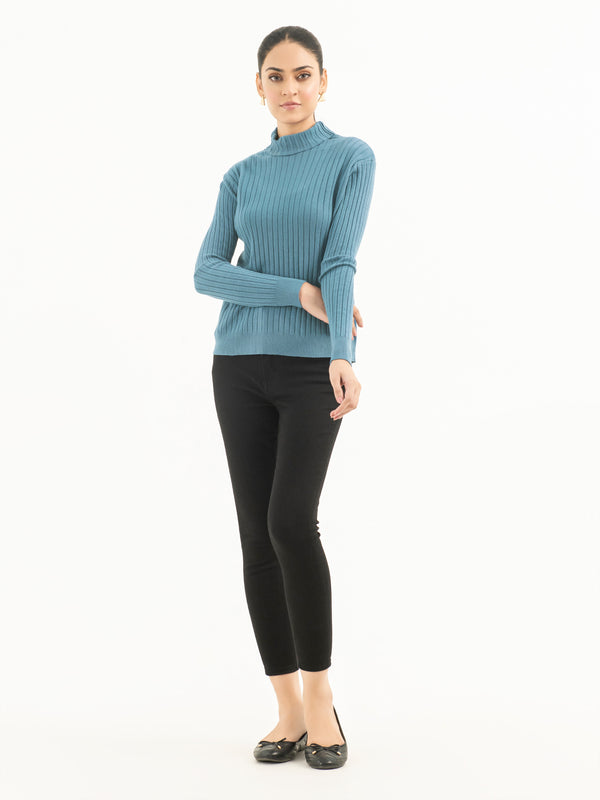limelight Ribbed Turtle Neck Sweater