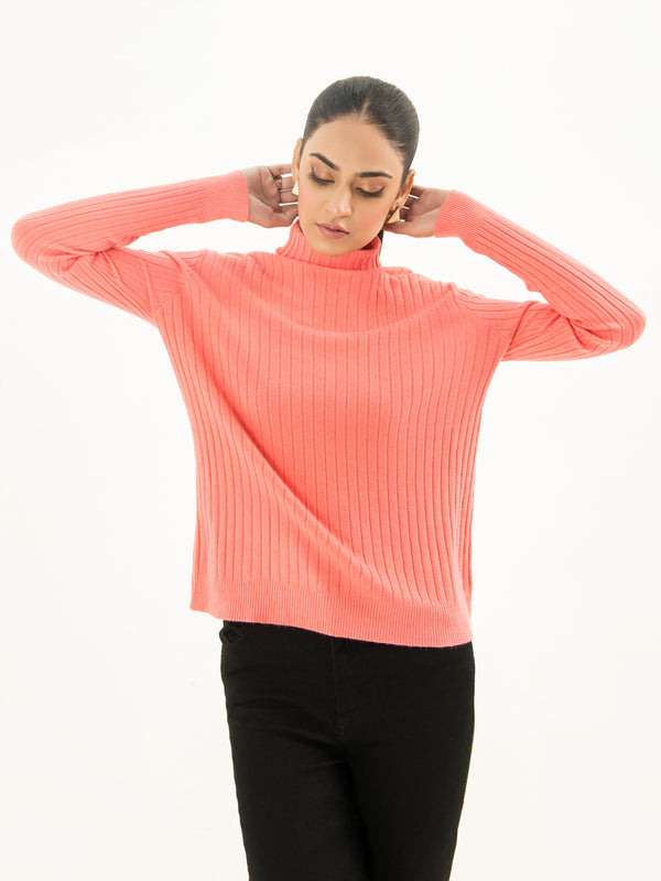 limelight Ribbed Turtle Neck Sweater