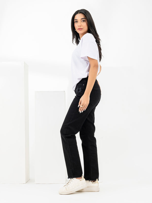 Limelight Ripped Straight Jeans