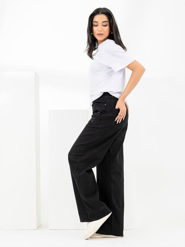 Limelight Ripped Wide Leg Jeans