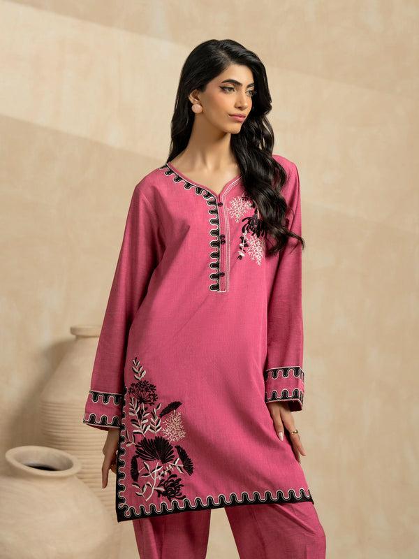 Limelight Satin Co-ord Set-Embroidered (Pret)