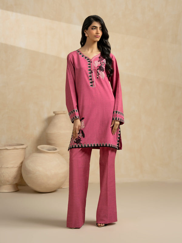 Limelight Satin Co-ord Set-Embroidered (Pret)