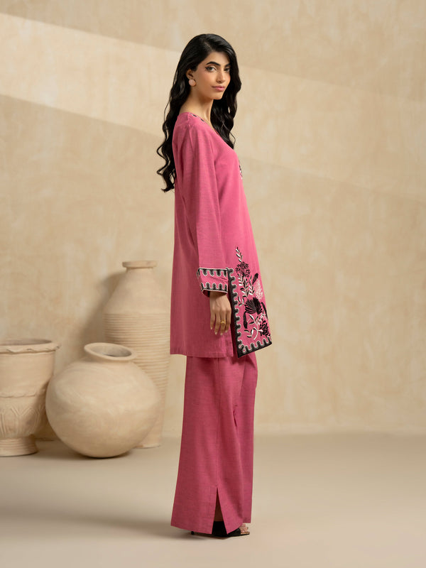 Limelight Satin Co-ord Set-Embroidered (Pret)