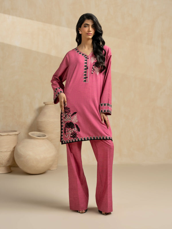 limelight Satin Co-ord Set-Embroidered (Pret)