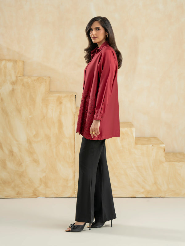 Limelight Satin Kurti-Embroidered (Pret)