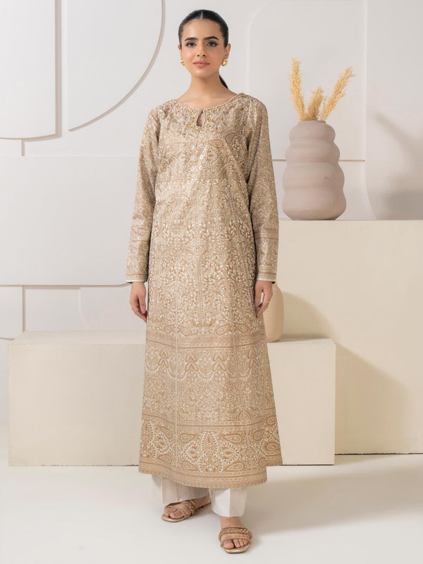 Limelight Satin Shirt-Embellished (Pret)