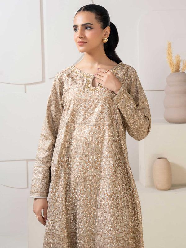 Limelight Satin Shirt-Embellished (Pret)