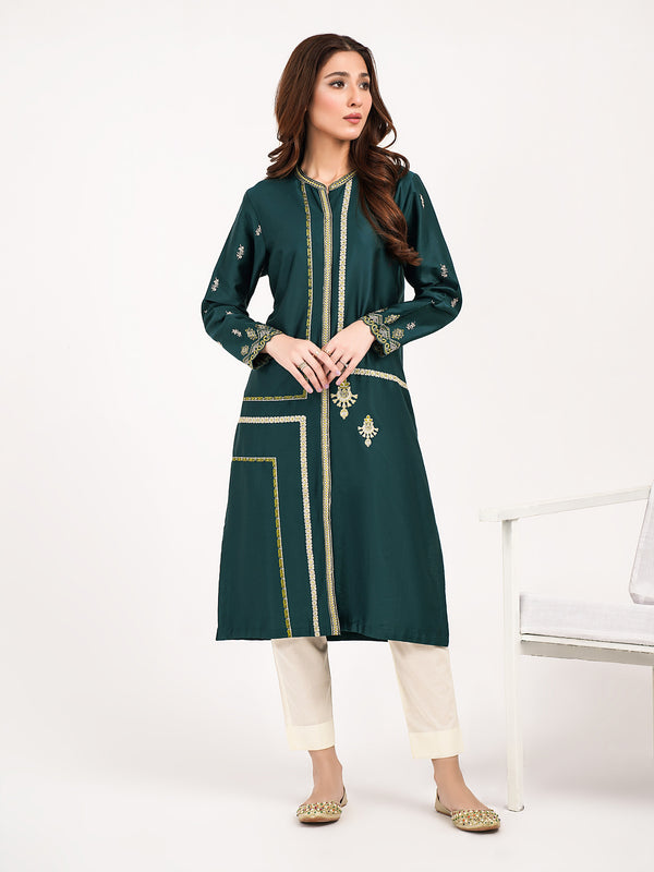 limelight Satin Shirt-Embroidered(Pret)