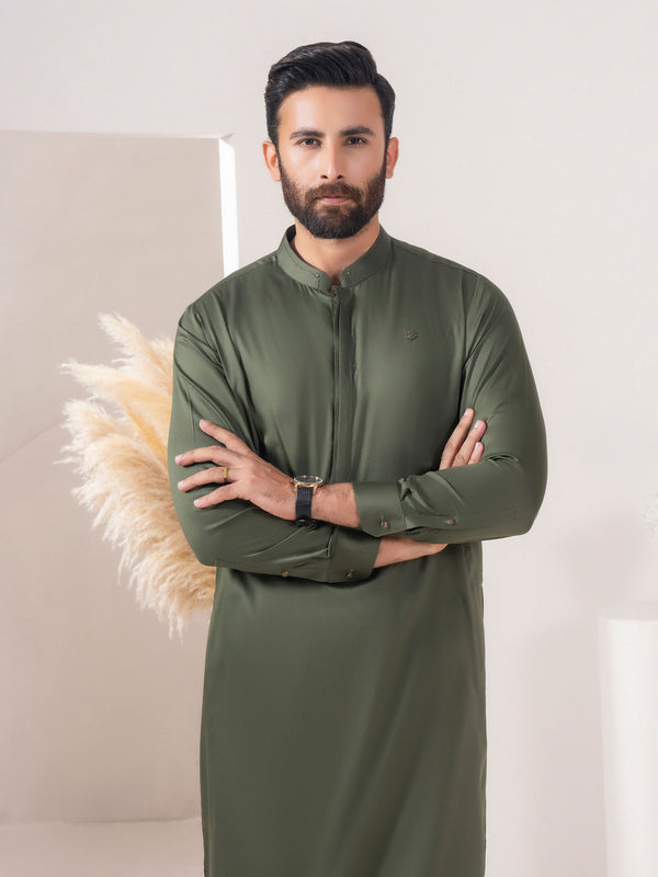 Limelight Satin Suit Army Green