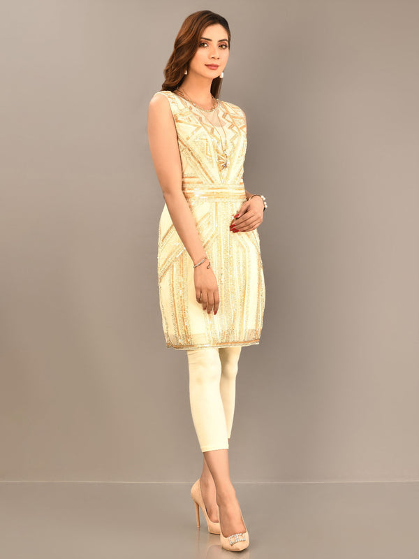 limelight Sequined Net Dress