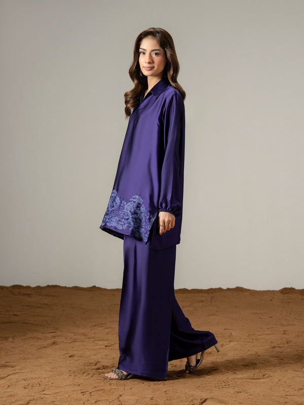 Limelight Silk Co Ord Set-Embroidered