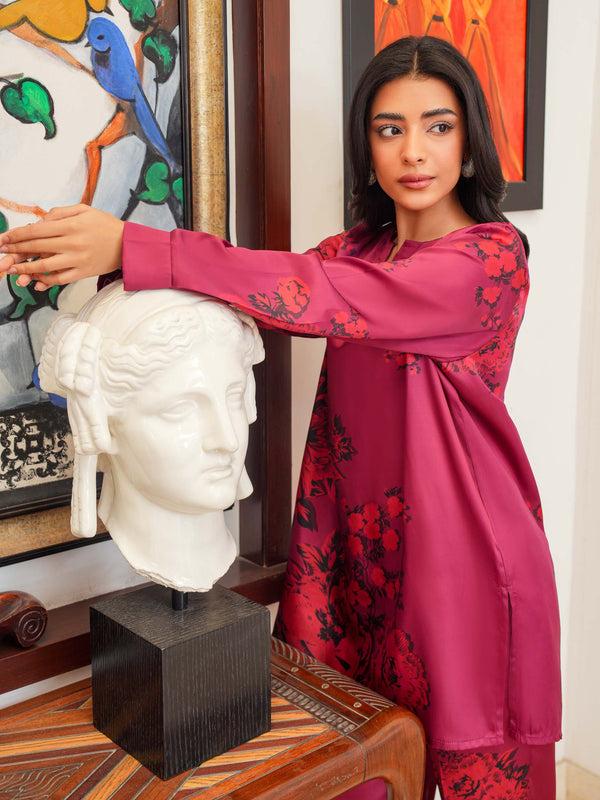 Limelight Silk Co-ord Set-Printed (Pret)