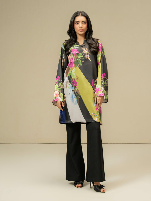 Limelight Silk Kurti-Printed (Pret) Black