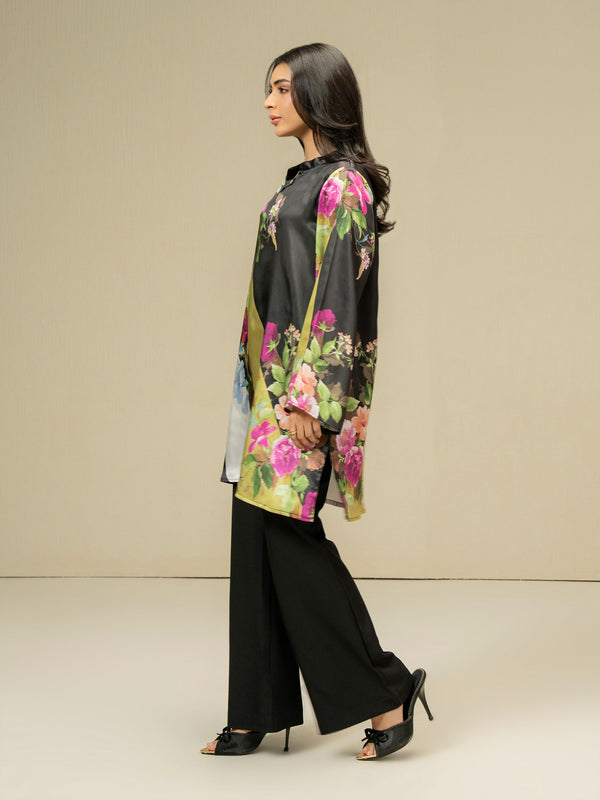 Limelight Silk Kurti-Printed (Pret) Black