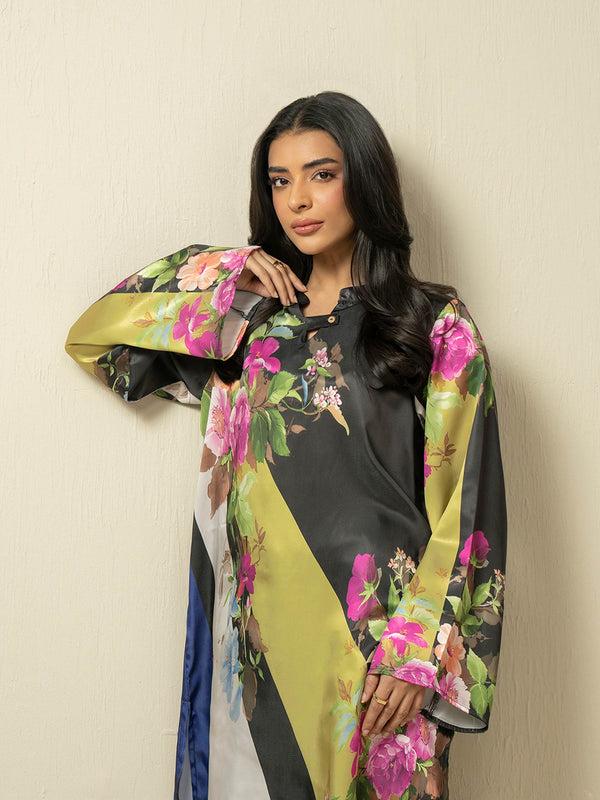 limelight Silk Kurti-Printed (Pret) Black