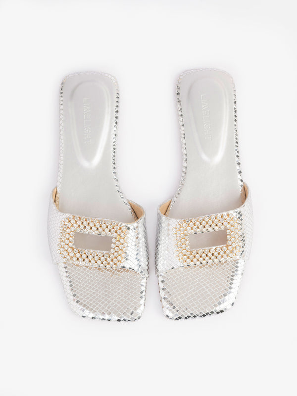 Limelight Snake Patterned Flats