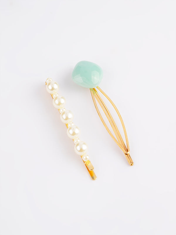 Limelight Stone Embellished Hair Clip Set