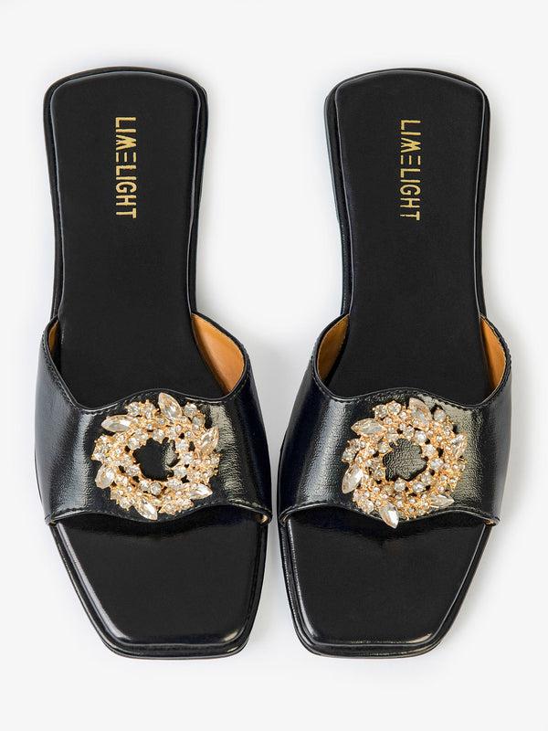 Limelight Stone Studded Flats