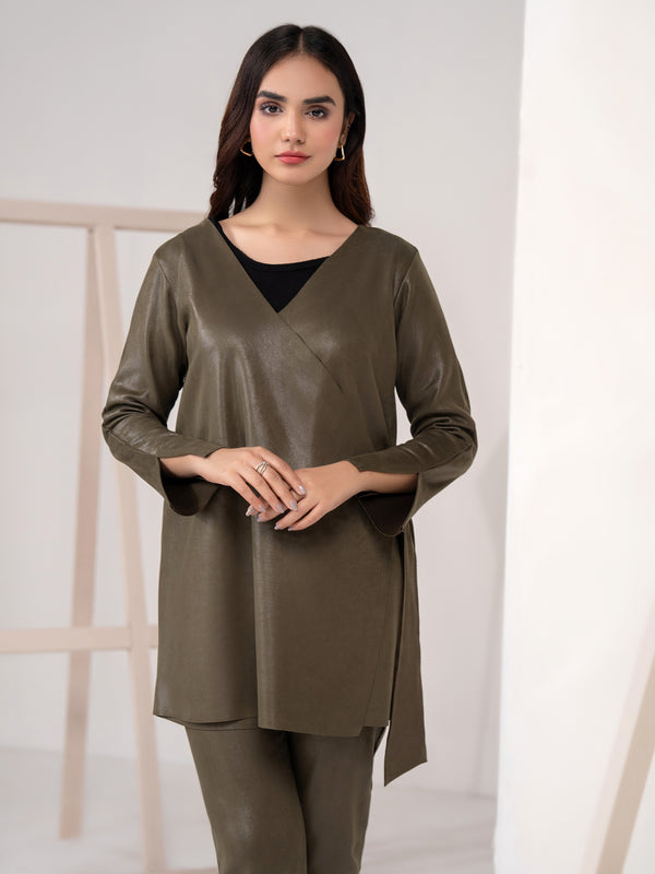 Limelight Suede Co-ord Set-Dyed