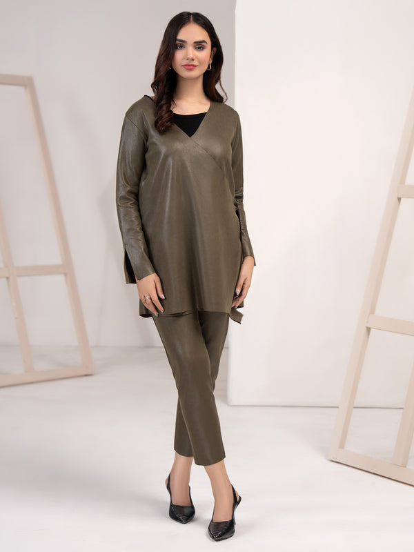 Limelight Suede Co-ord Set-Dyed