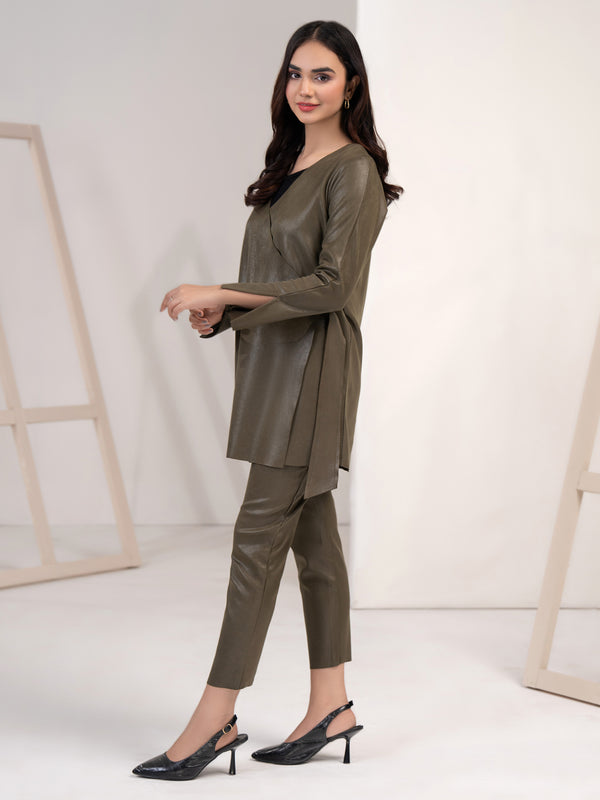 Limelight Suede Co-ord Set-Dyed