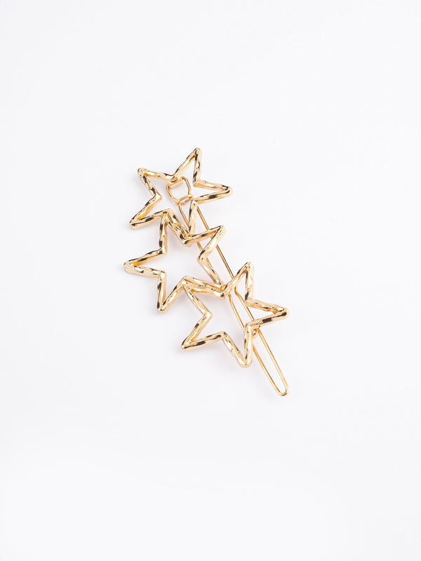 Limelight Textured Gold Hair Clip Set