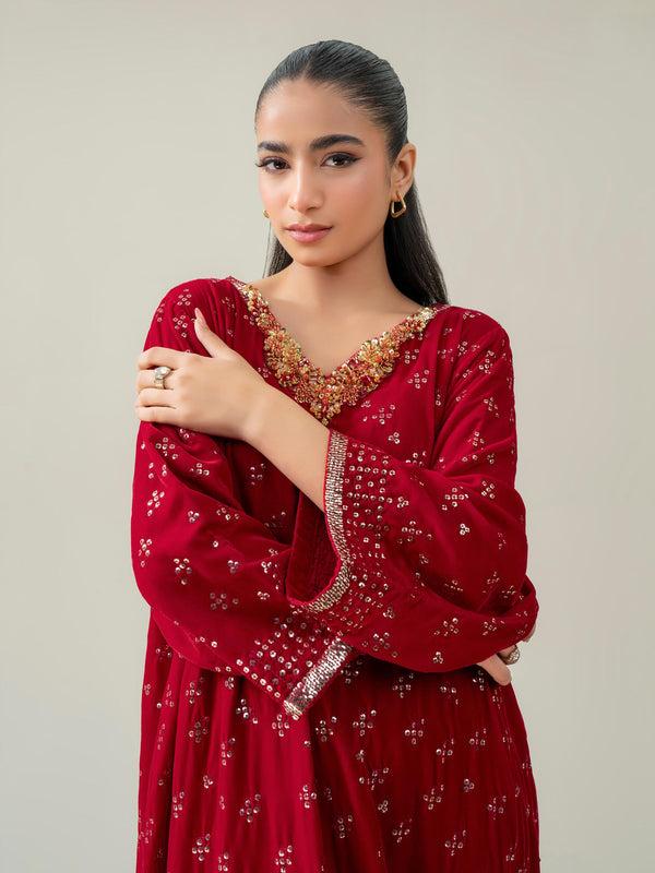 Limelight Velvet Kaftan-Embroidered (Pret)