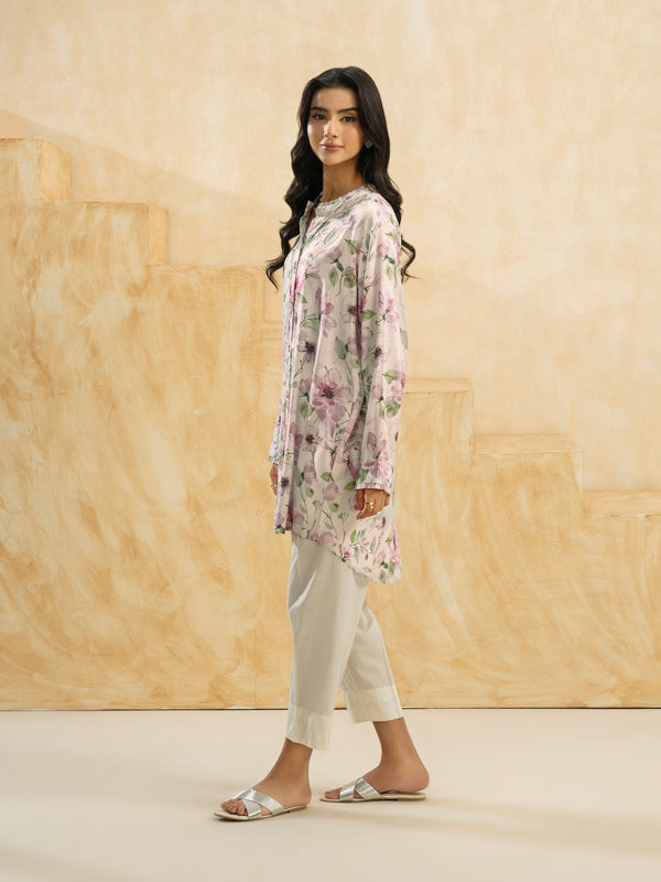 Limelight Viscose Kurti-Printed (Pret) White
